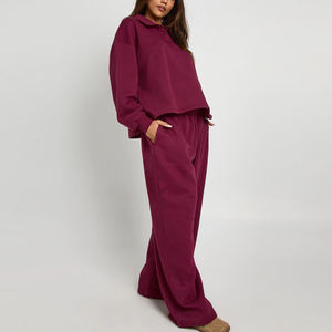 Conjunto Deportivo Moderno y de Material Suave para Mujer, con Mangas Largas, Tela de Alta Calidad, Cuello Camisero y Pantalones Anchos 2026 - Product Image 1