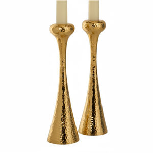 Ensemble de 2 bougeoirs coniques en cuivre moderne, bougeoirs en fer forgé à la main pour la décoration de table à manger, utilisation élégante à la maison ou pour un mariage - Product Image 4