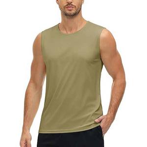 <b>Men</b> Undershirts Wholesale Price High Quality Sleeveless Custom <b>Men's</b> <b>Singlets</b> Cotton Breathable Gym Vest Training Tank Tops - Product Image 3