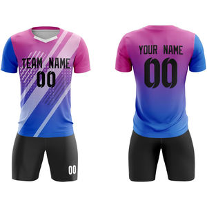 Kit de camisetas de fútbol personalizable Malla de secado rápido Tela transpirable Impresión sublimada Jóvenes y adultos Servicio y entrega rápida del OEM - Product Image 4