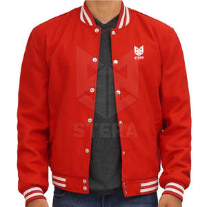 Chaqueta personalizada Letterman para hombre en tamaño adulto Diseño único de gran calidad con cuello levantado 100% algodón para invierno - Product Image 1
