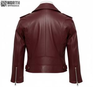 Veste en cuir et toile tricotée de haute qualité pour femmes, respirante, mode d'hiver, avec options de couleur de logo personnalisé et fermeture éclair - Product Image 2