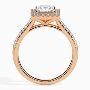 VVS Moissanite Diamond <b>Ring</b> Fine Jewelry 14K Rose Gold Princess Cut Diamond <b>Ring</b> High Quality <b>925</b> <b>Silver</b> <b>Ring</b> For Unisex - Product Image 5