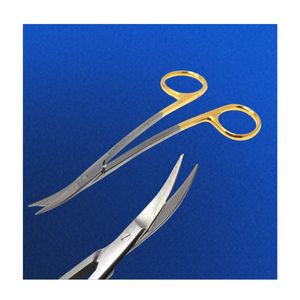 Tijeras quirúrgicas dentales rectas curvas de la marca TC, instrumento médico de Metal de acero, fuente de alimentación Manual esencial para cualquier cirugía - Product Image 2