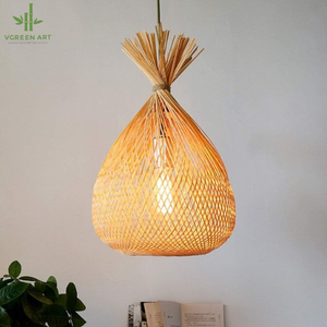 Hiện đại cổ điển tre đèn trần trong nhà liễu ánh sáng mặt dây chuyền với điều khiển từ xa dự án giải pháp cài đặt - Product Image 1