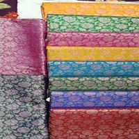 Tissu en soie jacquard métallique léger sur mesure, motif floral de marigold, pour robes et rideaux de mariage