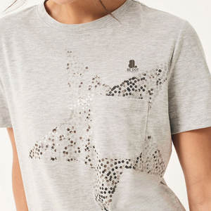 เสื้อยืดแขนสั้นสำหรับผู้หญิงสำหรับผู้ใหญ่เสื้อยืดลายปักตามสั่ง - Product Image 4