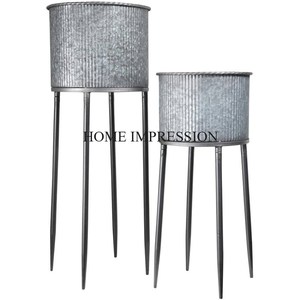 Plantenbak Met Handvat Set Van 3 Handgemaakte Metalen Bloempot Kuststijl Metalen Bloem <span class=keywords><strong>Display</strong></span> Planter Groot Formaat Hot Selling