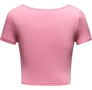 Dernier style de haut court pour femmes Logo personnalisé et couleur Positionné à l'avant Anti-rides Vente à chaud Vêtements décontractés - Product Image 4