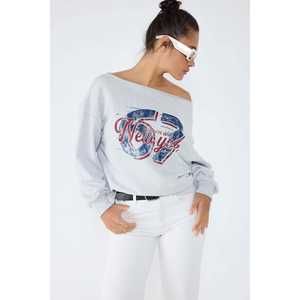 Sudadera Gris Estampada NY - Product Image 2