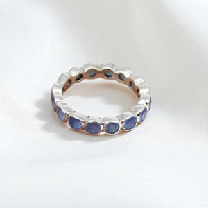 แหวนพลอยคาลซิโดนี3มม. สีเงินสเตอร์ลิงสีฟ้า925 - Product Image 6