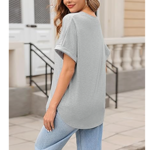 BD femmes mode coupe ample décontracté à manches courtes T-Shirt 100% coton respirant impression personnalisée mode d'été avec Logo décoration - Product Image 2