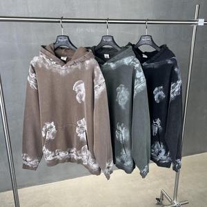 Vente en gros de sweat à capuche zippé pour homme, personnalisé, hiver, respirant, délavé soleil, coupe carrée, court, épaules tombantes, oversize, décontracté, effet délavé, vêtements pour hommes - Product Image 3