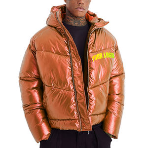 Vestes à bulles de haute qualité fabriquées au Pakistan, design personnalisé, toile brillante, imperméable, réversible, à capuche, vêtements d'hiver, taille XL - Product Image 4