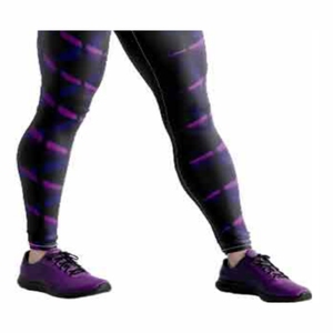 กางเกงเลกกิ้งเอวสูงลายกระโหลกผ้าไหมน้ำตาลมีกระเป๋าซ่อน - Product Image 6