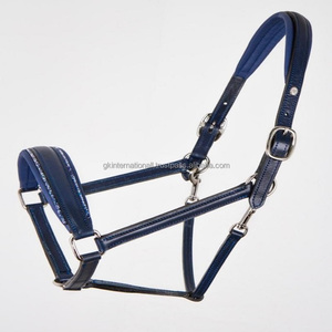 Equestrian Horse Riding Products Genuine Leather Horse <b>Halter</b> in Black Brown or Tan Finish Premium Leather Padded Horse <b>Halter</b> - Product Image 5