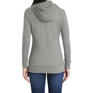 Sweat-shirt à capuche pour femme avec fermeture éclair intégrale, vente en gros, logo personnalisé, confortable, chaud, pour streetwear décontracté, sweat-shirts pour femmes - Product Image 5