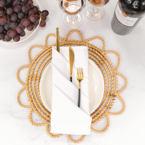 Prix d'usine Plaques de rotin élégantes du Vietnam Chargeurs de jonc de mer naturels de qualité supérieure Ensemble écologique en gros - Product Image 5