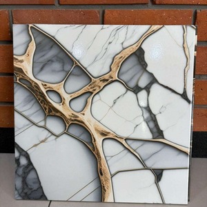 Azulejos de cerámica de sal y pimienta blanca de 40x40cm, azulejos antideslizantes de 8mm de espesor para uso en interiores y exteriores - Product Image 6