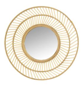 Miroir mural artisanal écologique au design Art Déco unique avec cadre en métal, couleur/taille personnalisable pour la décoration de la maison, des hôtels et des spas - Product Image 2