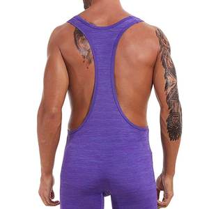 High Quality Professional <b>Men's</b> <b>Wrestling</b> <b>Singlets</b> Customizable Lightweight Quick Dry Breathable 300g Fabric Weight Custom Logo - Product Image 2