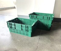 Caisses de rangement en plastique recyclé durable, empilables, pour le transport et le déménagement, grandes caisses pour le stockage de légumes et de fruits