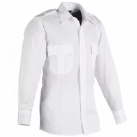 Camisa de Uniforme de Guardia de Seguridad Táctica de Polialgodón para Hombre, Personalizada, Manga Larga, Logotipo Reflectante, Rendimiento Ecológico