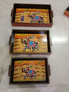 ถาดเสิร์ฟไม้ตกแต่งพิมพ์ลาย Meena กำหนดได้เองมีดีไซน์เฉพาะสำหรับการจัดแสดงและการเสิร์ฟ - Product Image 6