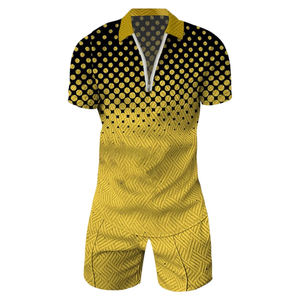 Trendy Men's Two-Piece Summer Outfits Wholesale Zipper Tracksuit <b>Set</b> Smart Casual Holiday Outfit for Men - Product Image 2