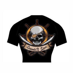 Vente en gros Rush Guard à manches courtes Rash Guard Gilet 100% polyester Quick Dry Rush Guard pour hommes - Product Image 6