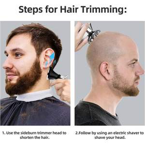 Afeitadora Eléctrica Recargable USB para Hombre, Maquinilla de Afeitar Rotatoria, Resistente al Agua IPX7, Cortadora en Húmedo/Seco, Kit de Cuidado Personal 5 en 1 - Product Image 6