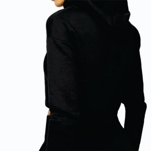 Couleur noire unie Meilleure vente Meilleur prix Femmes Crop Top Hoodies Léger Personnalisé Femmes Crop Top Hoodies - Product Image 5