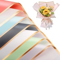 Papier d'emballage personnalisé de fleurs de taille 58 g/m² Emballage de rame de bouquet floral personnalisé imperméable Gravure enduite imprimée pour cadeau