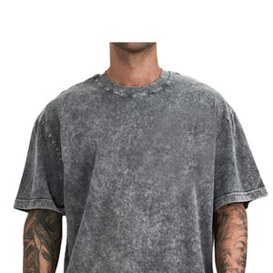 ผู้ผลิตเสื้อยืดล้างกรดผลิตในปากีสถานสไตล์วินเทจน้ําหนักหนักขายดีที่สุดล้างกรดเสื้อยืดสไตล์วินเทจ - Product Image 4