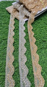 Aplique de Encaje con Cuentas Elegante para Vestidos de Noche, Ribete de Encaje con Cuentas de Lujo para Vestido de Novia, Bordado, Cinta de Encaje con Cuentas a la Moda - Product Image 2