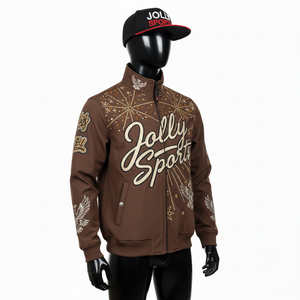 Veste Softshell Premium pour Homme en Tissu Extensible Marron avec Détail Brodé Panneaux d'Épaule Avant Logo Personnalisé Veste Softshell pour Homme - Product Image 4