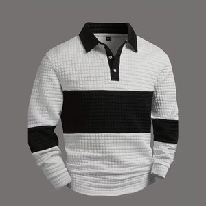 Nuevo Polo de Punto Liso para Hombre, Personalizable con su Propia Marca, de la Mejor Calidad, Manga Larga, Ajuste Suave y Cómodo - Product Image 1