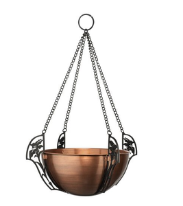 Juego de macetas decorativas de metal de dos macetas colgantes con acabado plateado, maceta para balcón, decoración decorativa para boda, sala de estar - Product Image 5