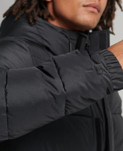 เสื้อแจ็คเก็ตพัฟเฟอร์มีฮู้ด สีพื้น ทรงหลวม สไตล์สตรีทแวร์ ผ้าแคนวาส คุณภาพสูง ปิดด้วยซิป กันลม สำหรับผู้ชาย ใส่ในฤดูหนาว - Product Image 5