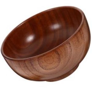 Bol de service en bois minimaliste simple polyvalent, élégant et écologique, parfait pour les repas, servant des ustensiles de cuisine décoratifs - Product Image 3