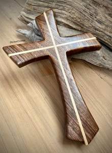 Croix en bois d'acacia fait à la main décoration murale religieuse nouveauté croix en bois pour noël noël noel premium produits de décoration pour la maison - Product Image 6