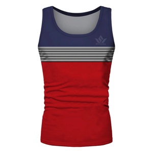 Débardeur sans manches en tricot à col rond pour homme, couleur noire, respirant, séchage rapide, rayé, pour le sport et la remise en forme - Product Image 4