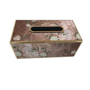 Boîte de rangement pour serviettes de table, forme carrée, imprimée, aspect luxueux, pour la maison, l'hôtel, la cuisine et la salle de bain. - Product Image 1