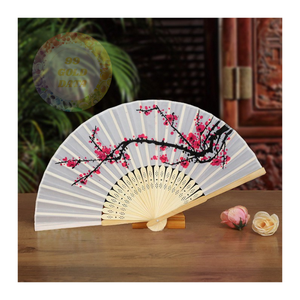 Abanico de mano de bambú Abanicos de mano de bambú Ventilador plegable de mano grande de bambú impreso personalizado para promoción - Product Image 3