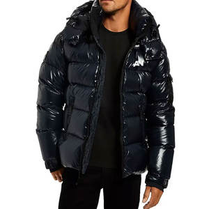 Venta al por mayor 2025 Shiny Bubble Hooded Puffer Jacket Custom Logo Shine Jacekts - Product Image 4