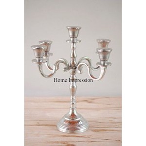 ขาตั้งอลูมิเนียมชุบทองเกรดสูงประดับด้วยคริสตัลด้วยลูกปัด5แขนเชิงเทียนศิลปะสมัยใหม่ที่สร้างสรรค์สำหรับตกแต่งและจำหน่ายในงานแต่งงาน - Product Image 6