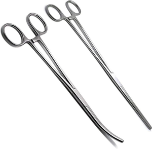 Pinzas Quirúrgicas Manuales Ametrine para Modelismo, 2 Piezas, Puntas Rectas y Curvas, Modelo AM-786, Puntas Serradas para Rellenar y Manualidades - Product Image 1