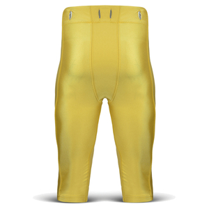 Men's Yellow <b>Padded</b> Football <b>Pants</b> Elastic Waist Fitted Solid Color All Seasons American Football Apparel Polyester Material - Product Image 3