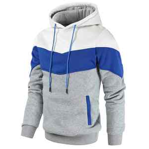 Haute qualité hommes à manches longues thermique polaire à capuche hiver décontracté Street Wear pull solide impression conception 100% coton OEM - Product Image 3