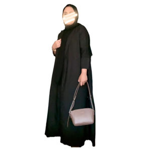 Khawla เดรสอาบายาใส่สบายและระบายอากาศได้ดีสำหรับผู้ใหญ่ผ้าโพลีเอสเตอร์ไร้รอยต่อขนาดเดียวแบบดั้งเดิมเครื่องประดับเสื้อผ้ามุสลิม - Product Image 1